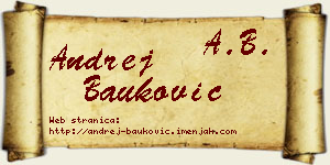Andrej Bauković vizit kartica